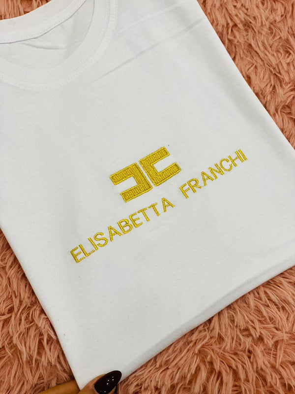 T-shirt E.F ricamo