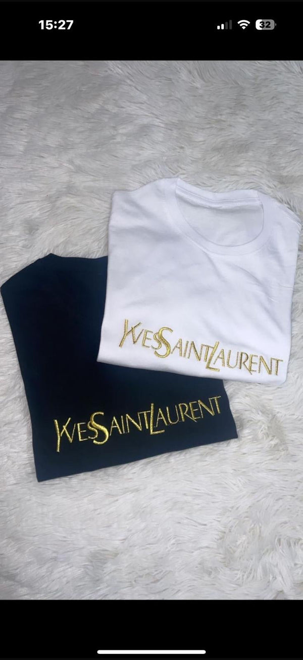T-Shirt Ysl Ricamo
